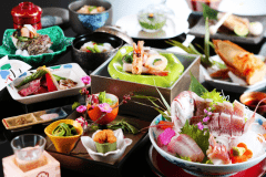 【料理長お任せ会席-旬-】その時期旬の食材を使用した＜四季の味わい＞をどうぞ　※イメージ