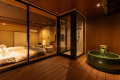 Modern Japanese Twin Room 706 with Open-Air Bath