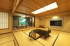 東館2階の露天風呂付特別室です。
広々として大変人気のお部屋です。