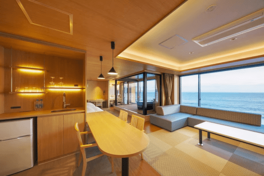 オーシャンビュー露天風呂付きモダンラグジュアリースイートルーム