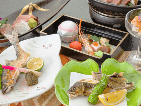 ★夏季限定－清流会席★＜塩焼き&times;唐揚げ＞天然鮎の&ldquo;良い香り&rdquo;と&ldquo;引き締まった身&rdquo;をお楽しみください