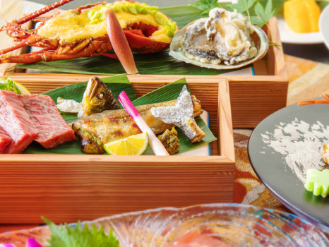 ■少量美食会席‐龍神会席■＜伊勢海老×和牛×アワビ＞少量ながらも“質”を追い求めた会席