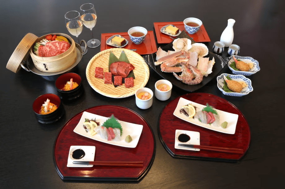 蟹づくしフェア会席コース(～7月16日)
※写真は2人前イメージです。
※他、食べ放題メニューあり
※仕入れ状況等により内容が変わる場合がございます。