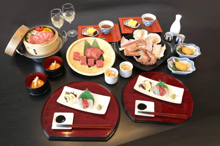 蟹づくしフェア会席コース(～7月16日)
※写真は2人前イメージです。
※他、食べ放題メニューあり
※仕入れ状況等により内容が変わる場合がございます。