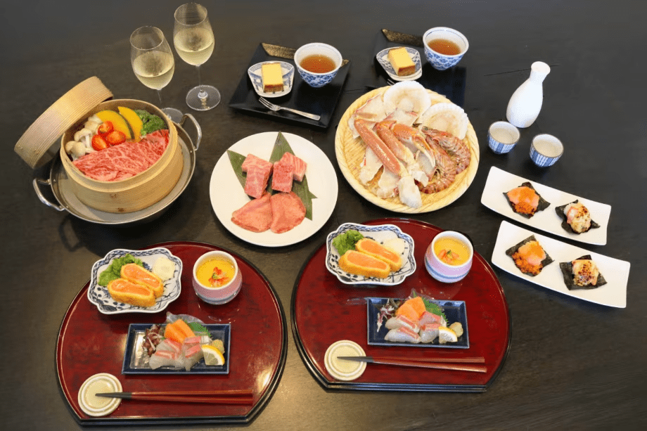 サーモンフェア会席コース(~10月8日) ※写真は2人前イメージです。 ※他、食べ放題メニューあり ※仕入れ状況等により内容が変わる場合がございます。 サーモンフェア会席コース(~10月8日) ※写真は2人前イメージです。 ※他、食べ放題メニューあり ※仕入れ状況等により内容が変わる場合がございます。