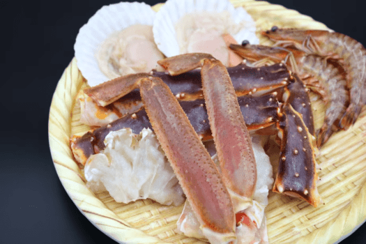 【長崎ランタンフェア限定｜夕食 会席】海鮮盛り合わせ：生タラバ蟹/生ズワイ蟹/南島原特産　車海老/ホタテ片貝(2人前)