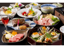 【冬限定／女性限定岩盤浴付】飛騨牛陶板焼き&times;伝統筏師鍋 あったか会席と長良川温泉