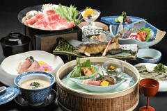 オリジナル伝統鍋　筏師鍋付　あったか会席