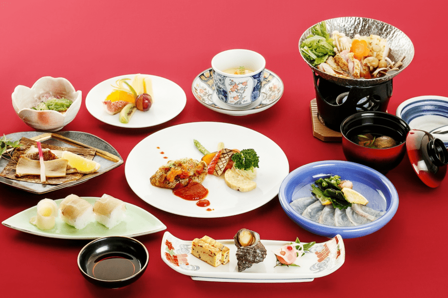 奏（かなで）の一例。季節によりお料理が変更となります。ご参考程度にご覧ください。