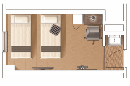スタンキングベッドで２名様までご利用いただけます。（※画像はイメージです。）