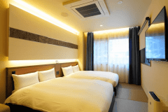 温泉給湯のバスルーム付き「和モダンツインルーム」に
ReFaのビューティアイテムを揃えました♪