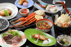 【知床きんき特選膳-竹◆2食付】＜きんき・エゾ鹿肉・ズワイガニ＞他　目利き厳選の新鮮食材を食べ尽くす！