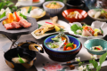 夏のご夕食一例。板長が心を込めて作ったお料理の数々。