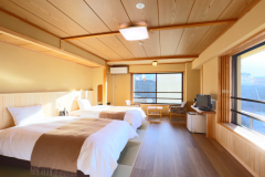 [Non-smoking][1 night, 2 meals][Simmons bed] Superior Japanese modern corner twin A