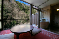 Deluxe Room with Private Open-Air Hot Spring Bath - Riverside, 8 Tatami Mats + 4.5 Tatami Mats (Moon-Viewing Room or Mountain Rust Room) (Capacity: 3 Deluxe Room with Private Open-Air Hot Spring Bath - Riverside, 8 Tatami Mats + 4.5 Tatami Mats (Moon-Viewing Room or Mountain Rust Room) (Capacity: 3