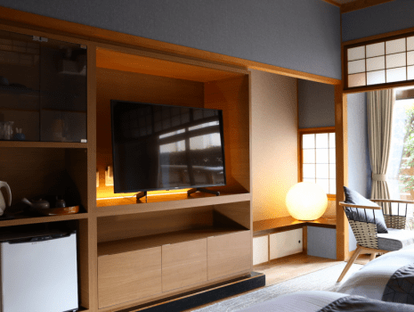 [Non-smoking] [Hoshi-no-tou/mountain side] Japanese modern Hollywood twin