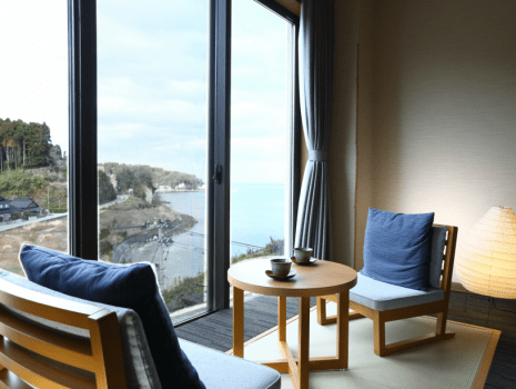 [Non-smoking] [Hoshi no ridge/Ocean side] Japanese modern Hollywood twin