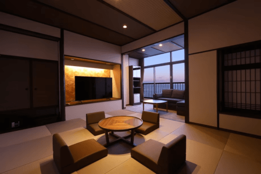 【NEWオープン】客室から富山湾と立山連峰の眺望を望む和モダン客室A