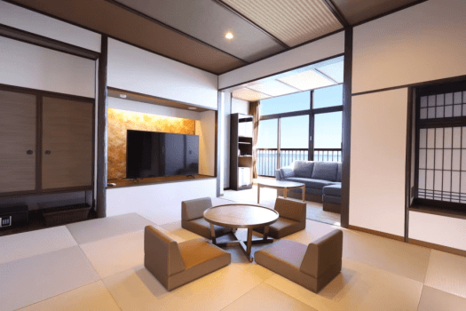 [New Opening] Japanese modern guest room A with a view of Toyama Bay and the Tateyama mountain range