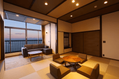 【NEWオープン】客室から富山湾と立山連峰の眺望を望む和モダン客室A