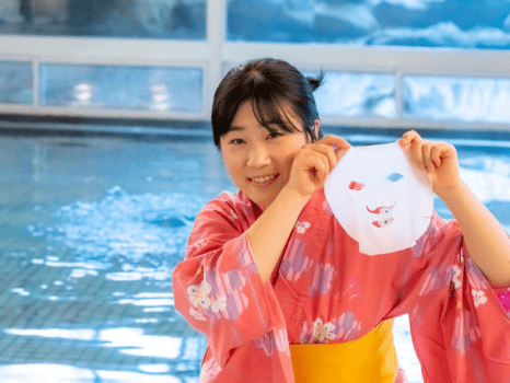 美肌の湯の天然パックでお肌ツルツル！