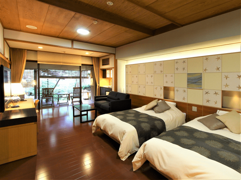 グランディア芳泉 | 【ゆとろぎ亭】温泉露天風呂付・スタンダードルーム（洋室）禁煙 | プランを選ぶ