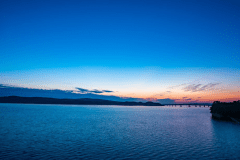 海側客室から望む朝日