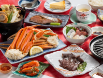 【1泊2食付】◆知床特上膳「ズワイガニ1匹」「蝦夷鹿肉」「帆立鍋」など★海辺のレストランで★ 【1泊2食付】◆知床特上膳「ズワイガニ1匹」「蝦夷鹿肉」「帆立鍋」など★海辺のレストランで★