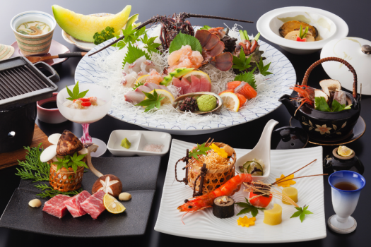 【特典】 貸切露天風呂♪ ＆「量より質」和の美食会席・・★　「国産黒毛和牛」「伊勢えび」「鮑」など逸品揃いの美食プラン★・・