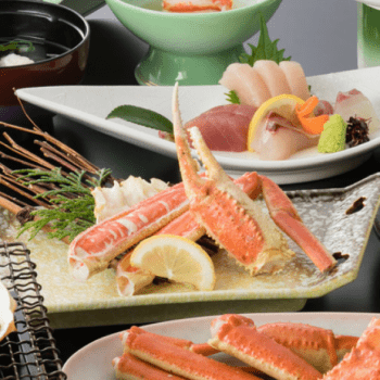 【特典】貸切露天風呂＆姿カニまるごと一杯！かに味噌・焼きがに・カニスキ鍋・カニ天ぷら、カニ満喫会席
