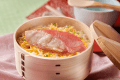 【ご朝食】伊豆名物 金目鯛のお造りをさしみ地醤油にてご堪能いただけます。