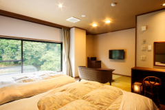 【和風ツイン＜双葉・禁煙＞】シモンズ社ベッド