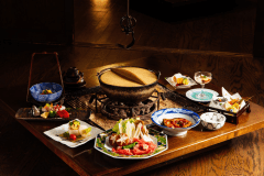 【囲炉裏懐石】一例。月ごとに内容が変わります。