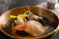 季節の会席料理【グレードアッププラン】貝しゃぶ　鮑、北寄貝、トリ貝　一例