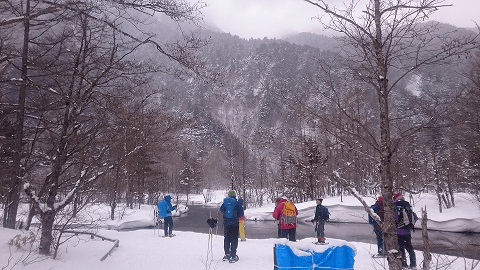 冬の上高地トレッキング