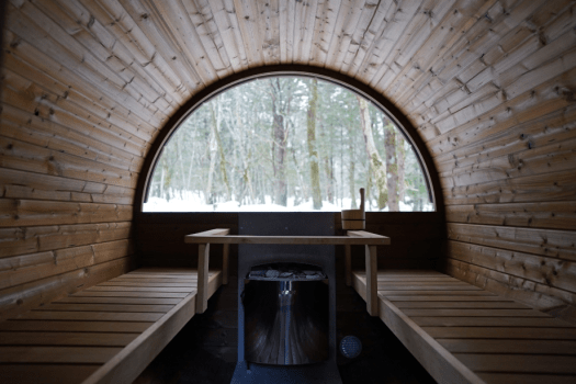 バレルサウナ内部