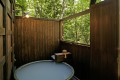 Open air bath in cottage
