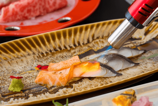 当館オリジナル"新感覚・創作炙り会席"～炙りの音と香りはあなたが創る～