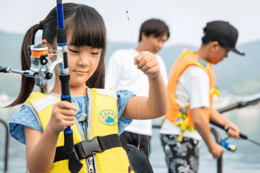 *【敷地内アクティビティ】専用桟橋で釣り体験