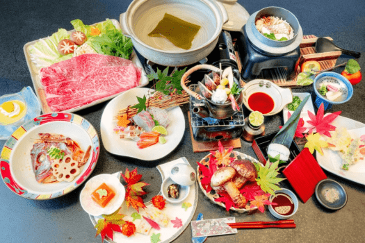 *【七姫会席】秋彩る逸品が並ぶ会席料理で、特別な旅のひとときをお楽しみください。 *【七姫会席】秋彩る逸品が並ぶ会席料理で、特別な旅のひとときをお楽しみください。