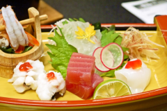 *夕食一例 お刺身船盛 *夕食一例 お刺身船盛