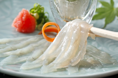 *【食事】ふぐ刺し(一例) *【食事】ふぐ刺し(一例)