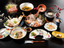 【＊花逢瀬会席＊】淡路島の春を告げる旬食材～えびす鯛&times;サクラマス&times;淡路牛の桜葉香る季節限定会席コース