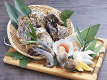 牡蠣焼き海鮮プレート