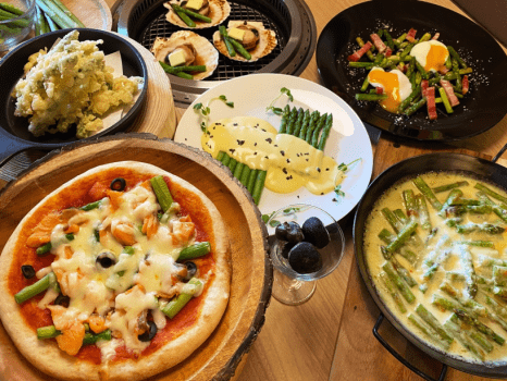 たくさんのアスパラメニューをご用意しています！