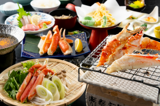冬グルメの風物詩「蟹」焼き蟹・蟹しゃぶ。蟹天・ゆで蟹足、蟹雑炊付プランをご用意いたしました！