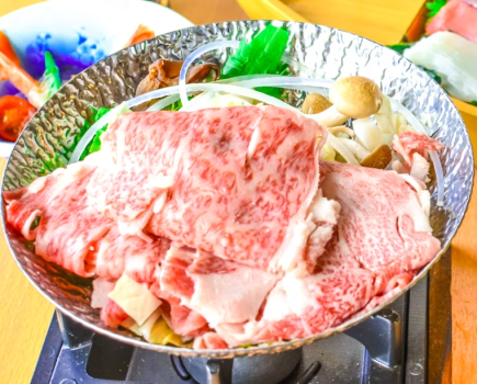 【信州牛すき焼きプラン】信州牛すき焼きが出てくる特選「楽コース」