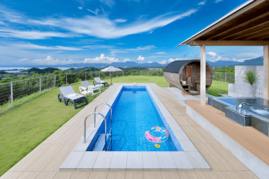 A棟〈プレジデンシャル	V.I.Pスイート Pool＆Spa〉｜プール／サウナ／ジャグジー／露天温泉