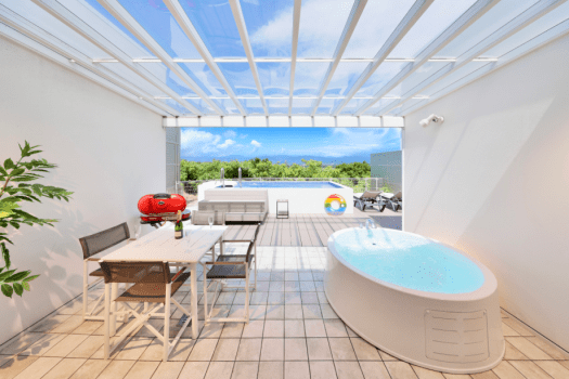 G棟〈オリエンタルクリスタルスイート Pool & Spa〉｜プール／ジャグジー／露天温泉