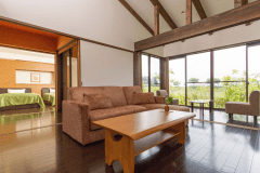 洋室離れ平屋＜ツインベット＋ソファー＞源泉かけ流し温泉付